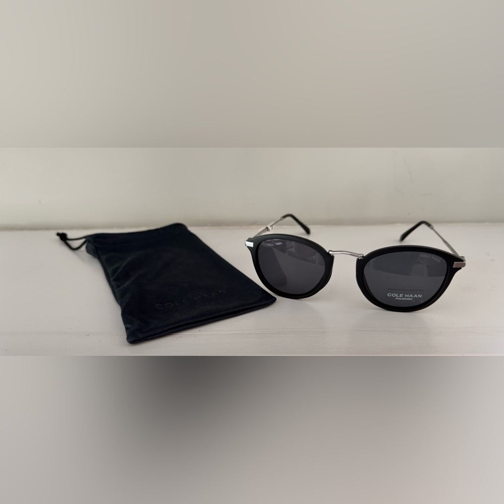 Cole Haan Black & Metal Sunglasses with Case